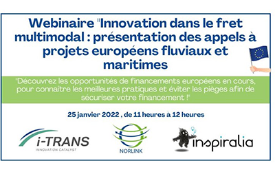 Replay Webinaire – Innovation dans le fret multimodal : présentation des appels à projets européens fluviaux et maritimes