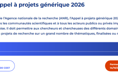 Appel à Projets Générique de l’ANR 